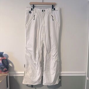 Snow Pants Womens Ski White Insulated Snowboard Snowboarding Skiing Size Large